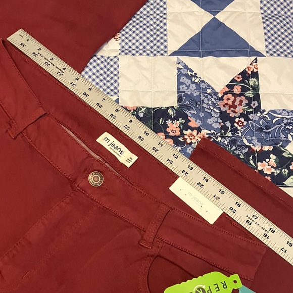 Maurices Women's Boot Cut Jeans in Deep Red - Picture 6 of 9